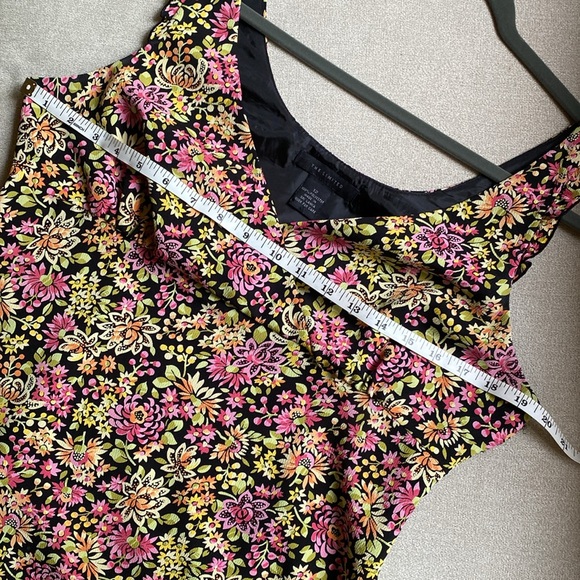 The Limited vintage floral mini dress v-neck sleeveless size 12 - Picture 9 of 12